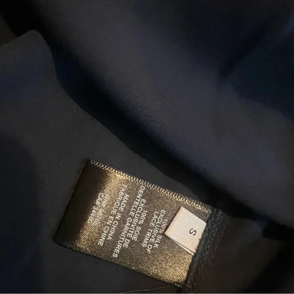 Rebecca Taylor Lace Stripe Silk Top - Picture 2 of 4